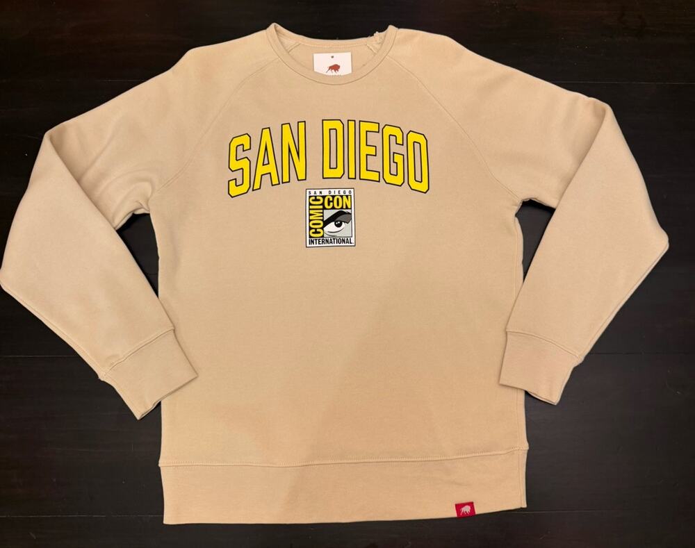 NWT [M] San Diego COMIC CON SDCC Int’l Raglan Crewneck Sweatshirt Official Merch